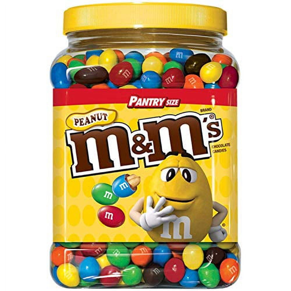 M&Ms Candies, Peanut Chocolate, 62 Ounce Jar, - Pack Of 2