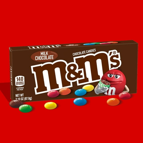 M&Ms Candy Milk Chocolate Theater Box Candies - 3.1 oz