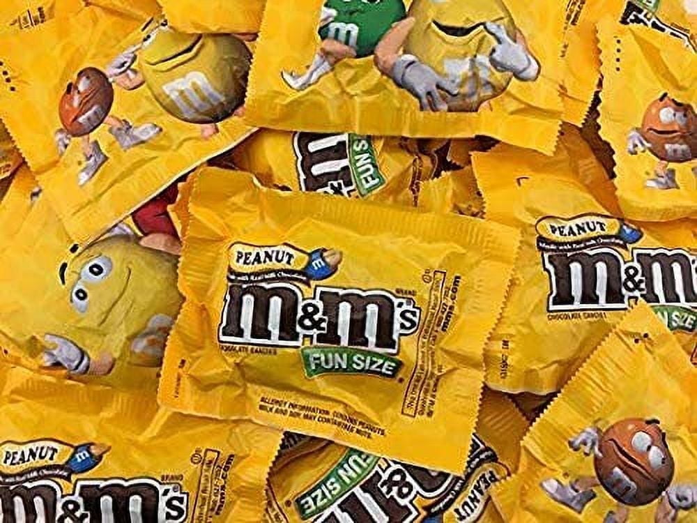 M\u0026Ms Milk Chocolate with Peanut, Fun Size Candy (Pack of 2 Pounds) - Comes In A Sealed / Resealable Bag - Perfect For Parties, Pinata, Office Bowl, Wedding Favors, Easter Baskets