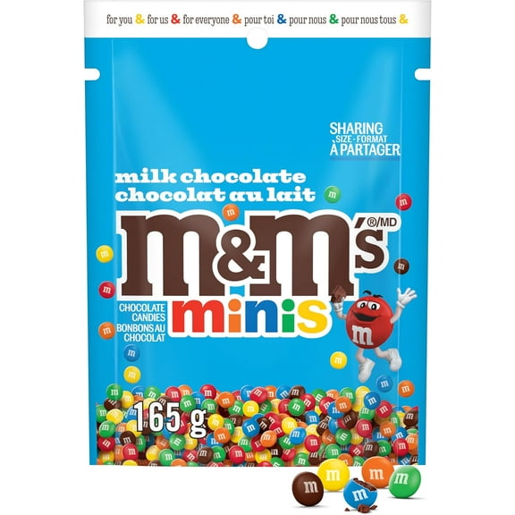 M&Ms Minis Milk Chocolate Candies, Sharing Bag, 165g/5.8 oz