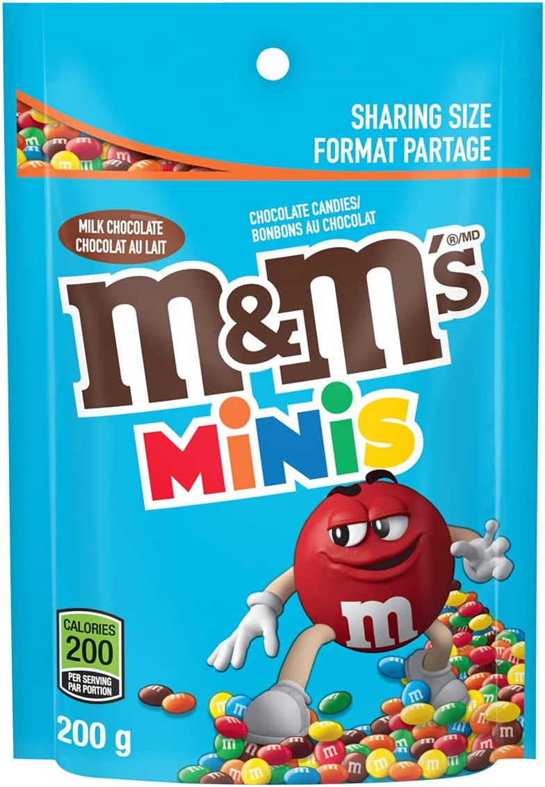 M&Ms Minis Milk Chocolate Candies, Sharing Bag, 200g/7 oz