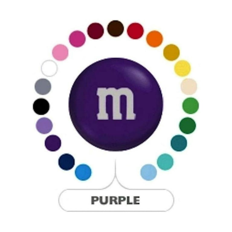 m&m purple bag