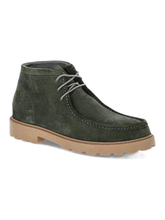Men's Suede Mid-Top Derby Shoes