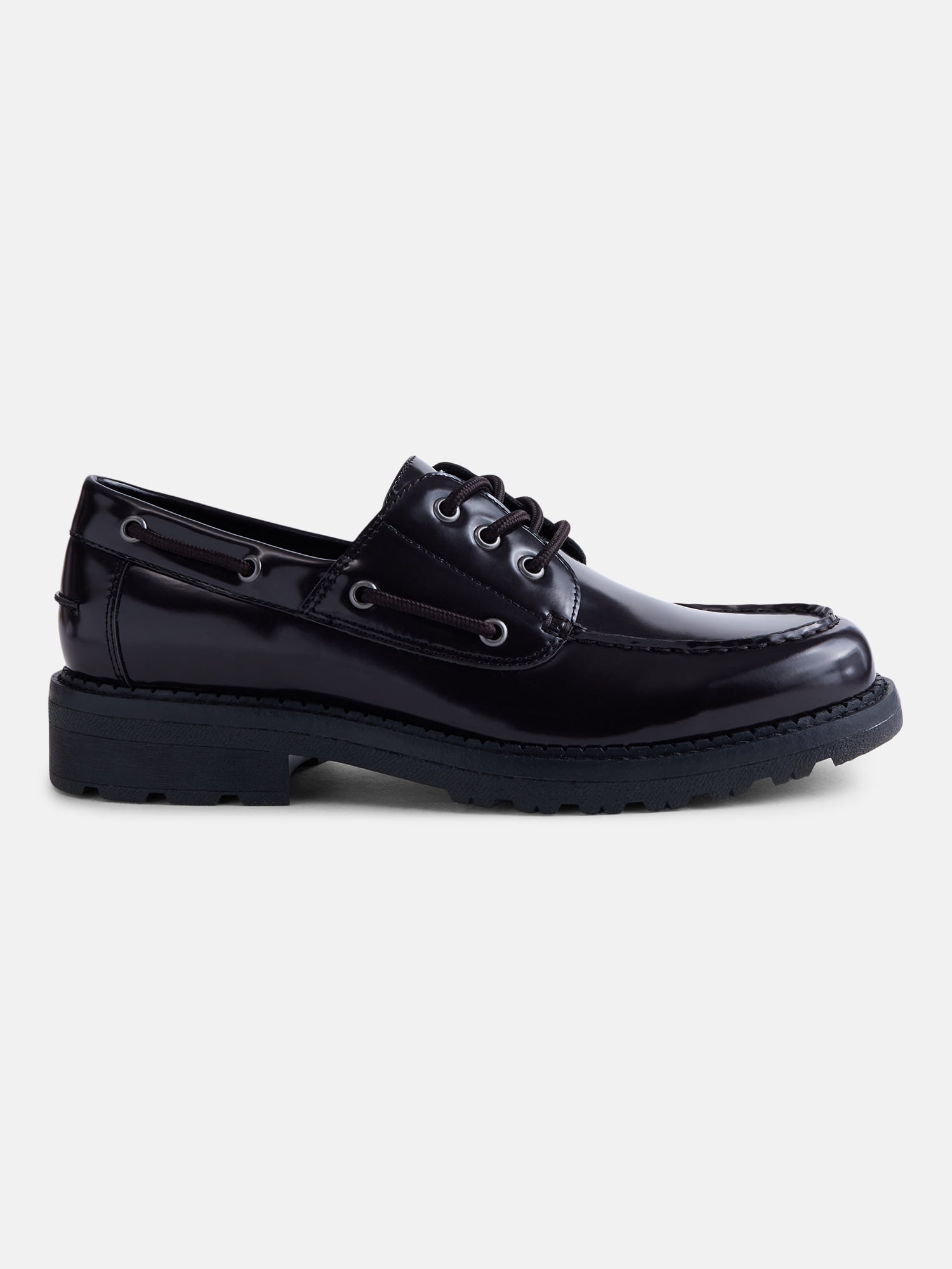 No Boundaries Men's Faux Leather Chunky Boater Shoes