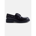 thumbnail image 1 of No Boundaries Men's Faux Leather Chunky Boater Shoes, 1 of 6