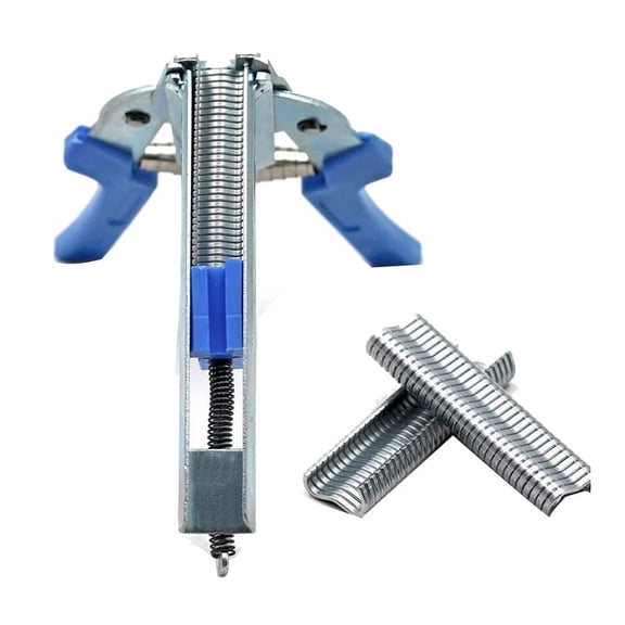 M Nail Ring Pliers Multi-Function Ring Pliers with 600PCS Galvanized Steel Rings, Repair Hand Tools