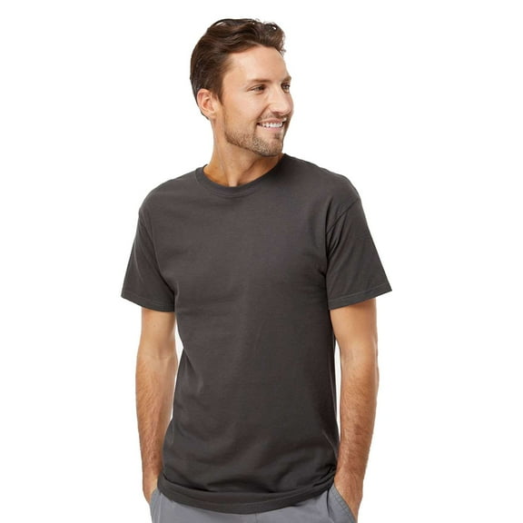 M&O Gold Soft Touch T-Shirt 4800, T-Shirt for Men, Men's Short Sleeve, Unisex Fit, Charcoal, XL