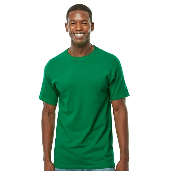 M&O Gold Soft Touch T-Shirt 4800, T-Shirt for Men, Men's Short Sleeve, Unisex Fit, Fine Kelly Green, L