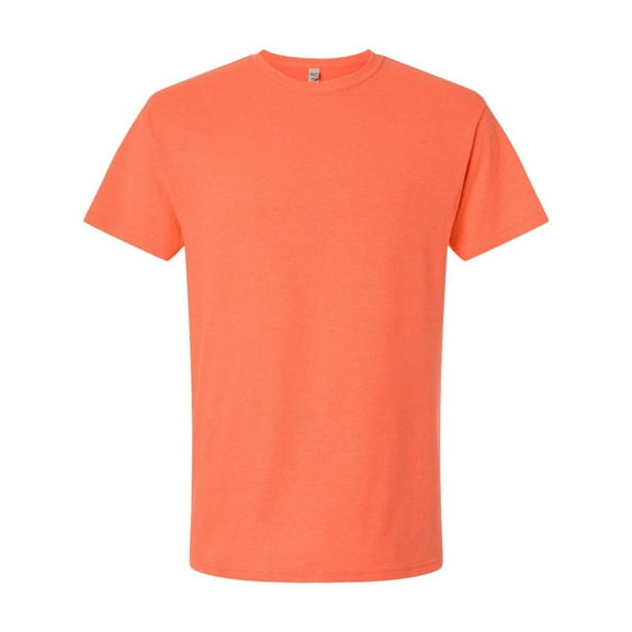 M&O Gold Soft Touch T-Shirt 4800, T-Shirt for Men, Men's Short Sleeve, Unisex Fit, Heather Coral, 3XL