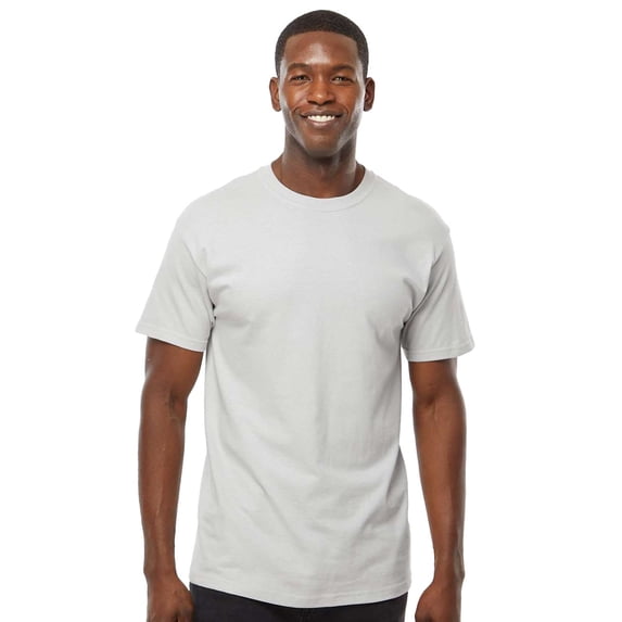 M&O Gold Soft Touch T-Shirt 4800, T-Shirt for Men, Men's Short Sleeve, Unisex Fit, Platinum, M