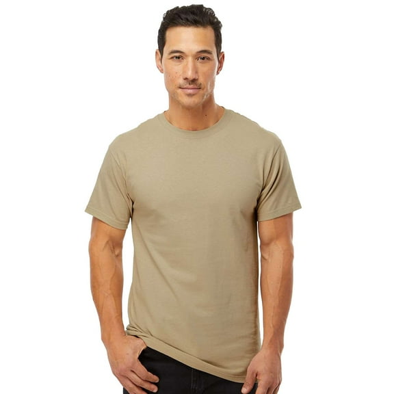 M&O Gold Soft Touch T-Shirt 4800, T-Shirt for Men, Men's Short Sleeve, Unisex Fit, Sand, XL