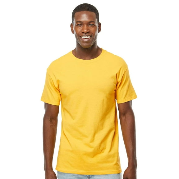 M&O Gold Soft Touch T-Shirt 4800, T-Shirt for Men, Men's Short Sleeve, Unisex Fit, Yellow, L