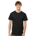 thumbnail image 1 of M&O Gold Soft Touch T-Shirt for Men, 100% Cotton Short Sleeve Taped Neck Black Tee, XL, 1 of 6