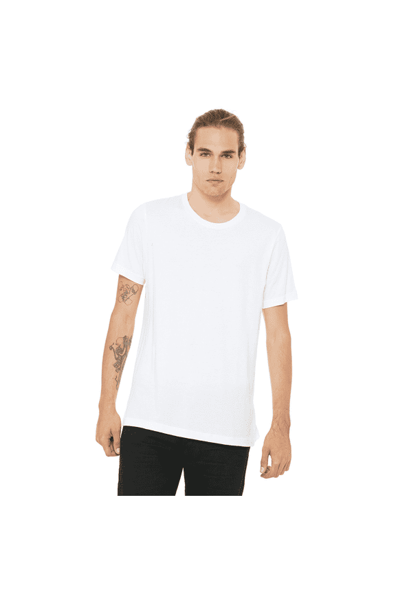 Gold Soft Touch T-Shirt for Men, 100% Cotton Short Sleeve Taped Neck White Tee, S