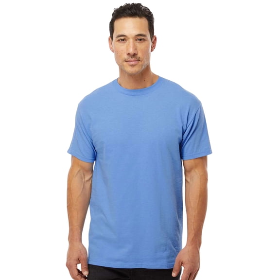 M&O Men's Gold Soft Touch Short Sleeve T-Shirt Cotton Jersey Tees (Carolina Blue, XL)