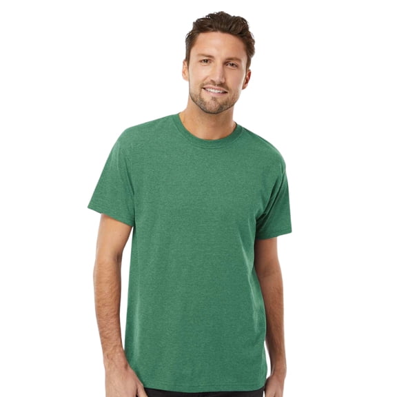 M&O Men's Gold Soft Touch Short Sleeve T-Shirt Cotton Jersey Tees (Heather Kelly Green, S)