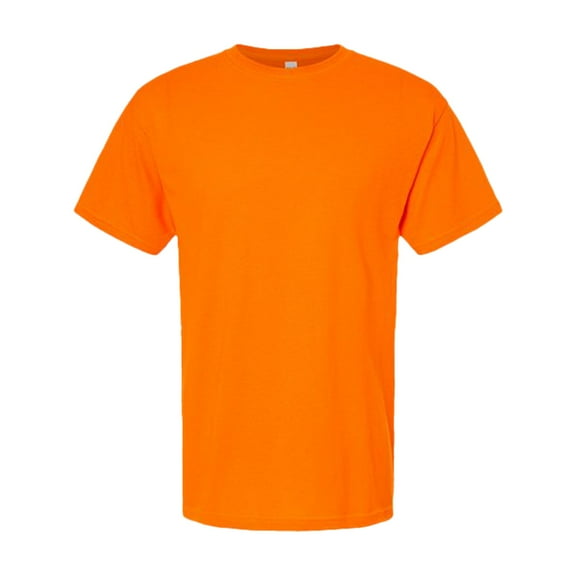M&O Men's Gold Soft Touch T-Shirt, Hi Vis Casual Work Shirt, Safety Orange Tee, Size XL