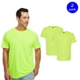 thumbnail image 1 of M&O Men's Gold Soft Touch T-Shirt, Hi Vis Cotton Casual Work Shirt, Safety Green Tee, 2 Pack, Size S, 1 of 5