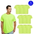 thumbnail image 1 of M&O Men's High Visibility Safety T-Shirt, Fluorescent Green Shirt 9 Pack Hi-Vis Short Sleeve, S, 1 of 5