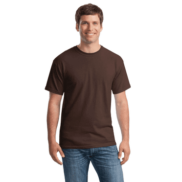 M&O Men’s Short Sleeve T-Shirt - Chocolate, Gold Soft Touch Crew Neck Tee, Solid Tee, S