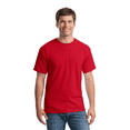 thumbnail image 1 of M&O Men’s Short Sleeve T-Shirt - Deep Red, Sizes S-4XL - Gold Soft Touch Crew Neck Tee, 1 of 5