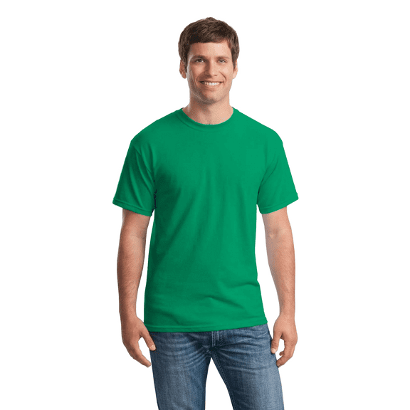 M&O Men’s Short Sleeve T-Shirt - Irish Green, Gold Soft Touch Crew Neck Tee, Solid Tee, L