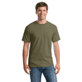 thumbnail image 1 of M&O Men’s Short Sleeve T-Shirt - Military Green, Gold Soft Touch Crew Neck Tee, Solid Tee, 4XL, 1 of 5