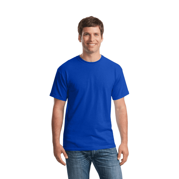 M&O Men’s Short Sleeve T-Shirt - Royal, Gold Soft Touch Crew Neck Tee, Solid Tee, 4XL