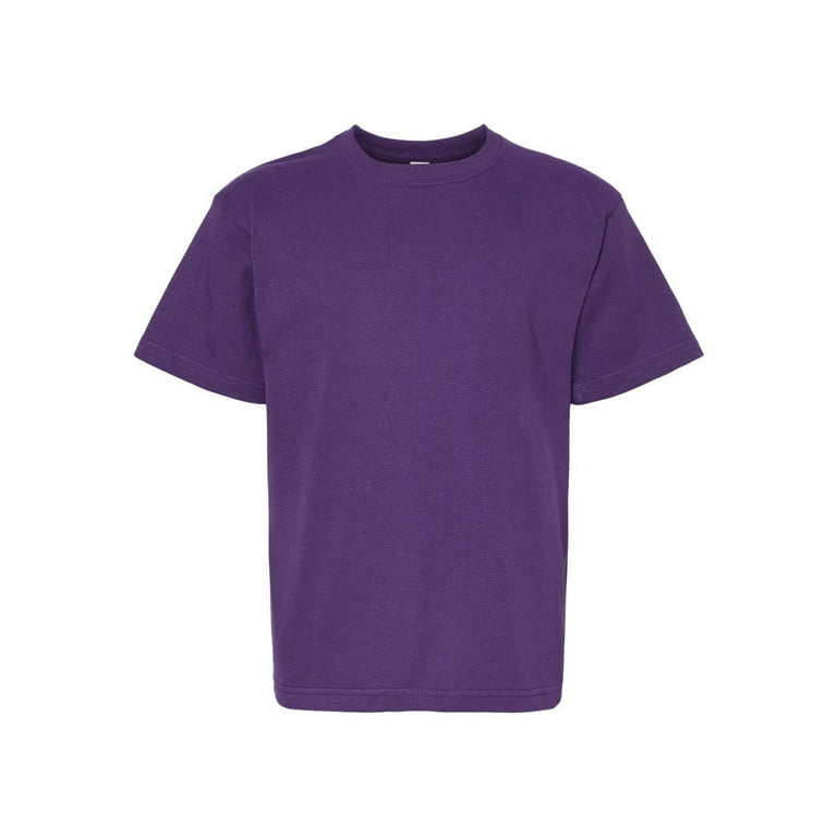 M&O - Youth Gold Soft Touch T-Shirt - 4850 - Purple - Size: L 