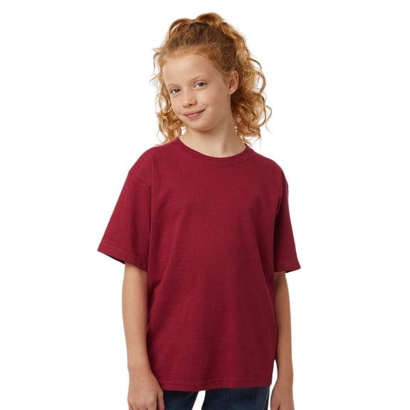 M&O Youth Gold Soft Touch T-Shirt Craft and DIY Short Sleeve Crewneck Tees (Cardinal Red, M)