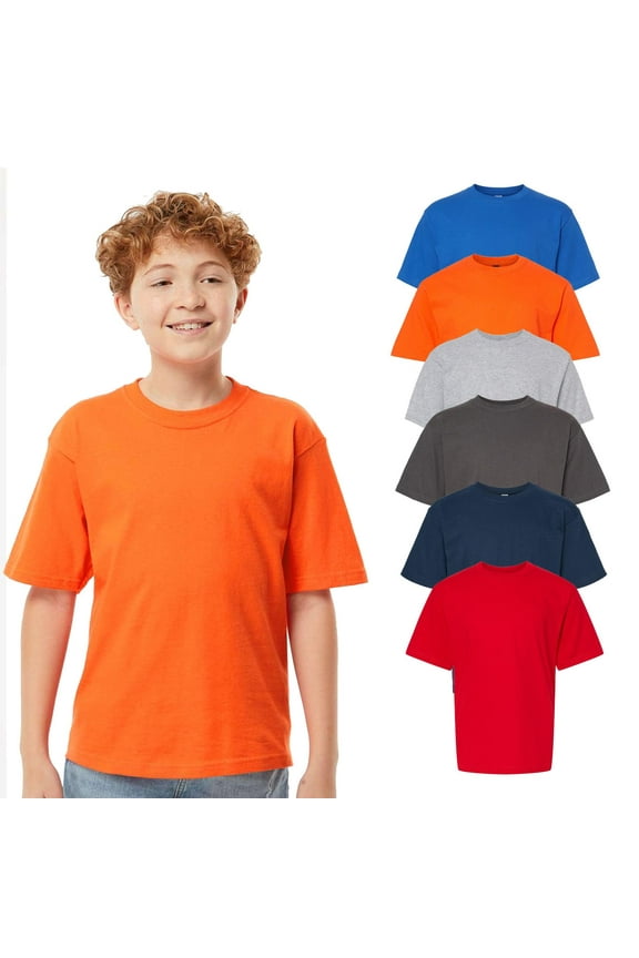 - Youth T-Shirts, Short Sleeve, Soft Touch bulk Colors|100% preshrunk cotton, 5 oz |6- Pack, Size: XS