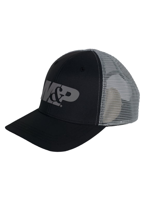M&P Range Ready Logo Cap Trucker Cap with Laser Cut Rubber Logo Front