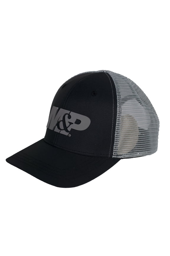 M&P Range Ready Logo Cap Trucker Cap with Laser Cut Rubber Logo Front
