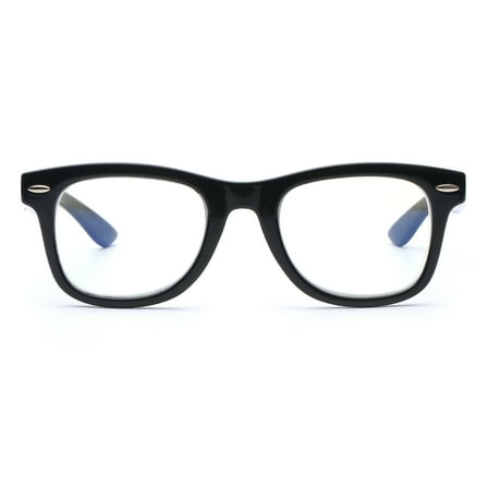 M+ Plano Blue Light Lens Injection Boys Frames, Jay, Black, 45.0-18.5-125, with Case