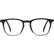 M+ Plano Blue Light Lens Injection Unisex Frames, Micah, Black Crystal Gradient, 50.0 - 20.5 - 140, with Case