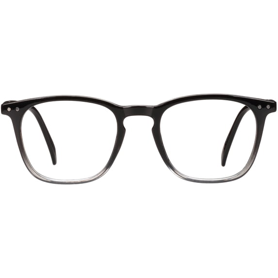 M+ Plano Blue Light Lens Injection Unisex Frames, Micah, Black Crystal Gradient, 50.0 - 20.5 - 140, with Case