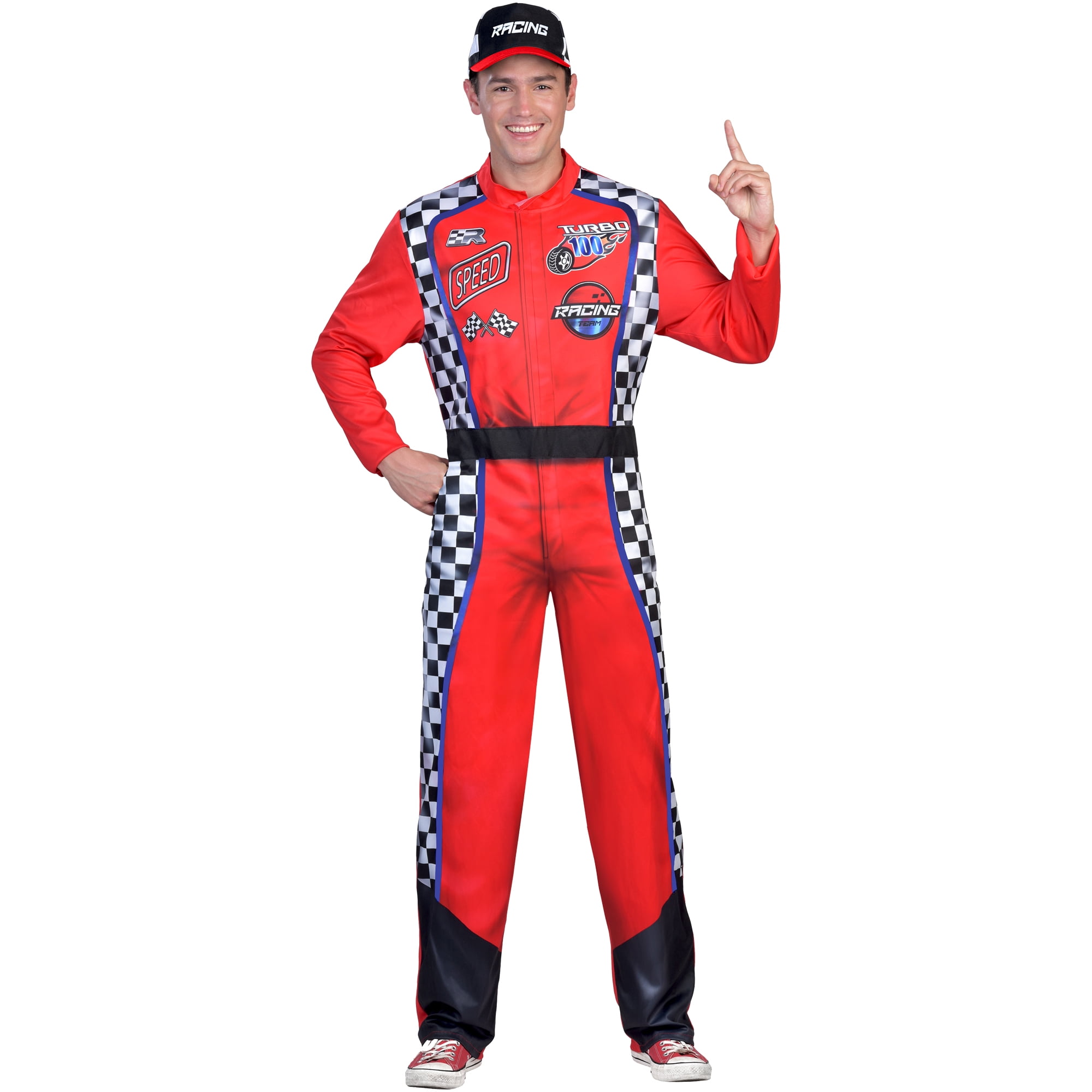 Racecar Driver Halloween Costume for Adults, Men's Size S (28/30), by Way to Celebrate