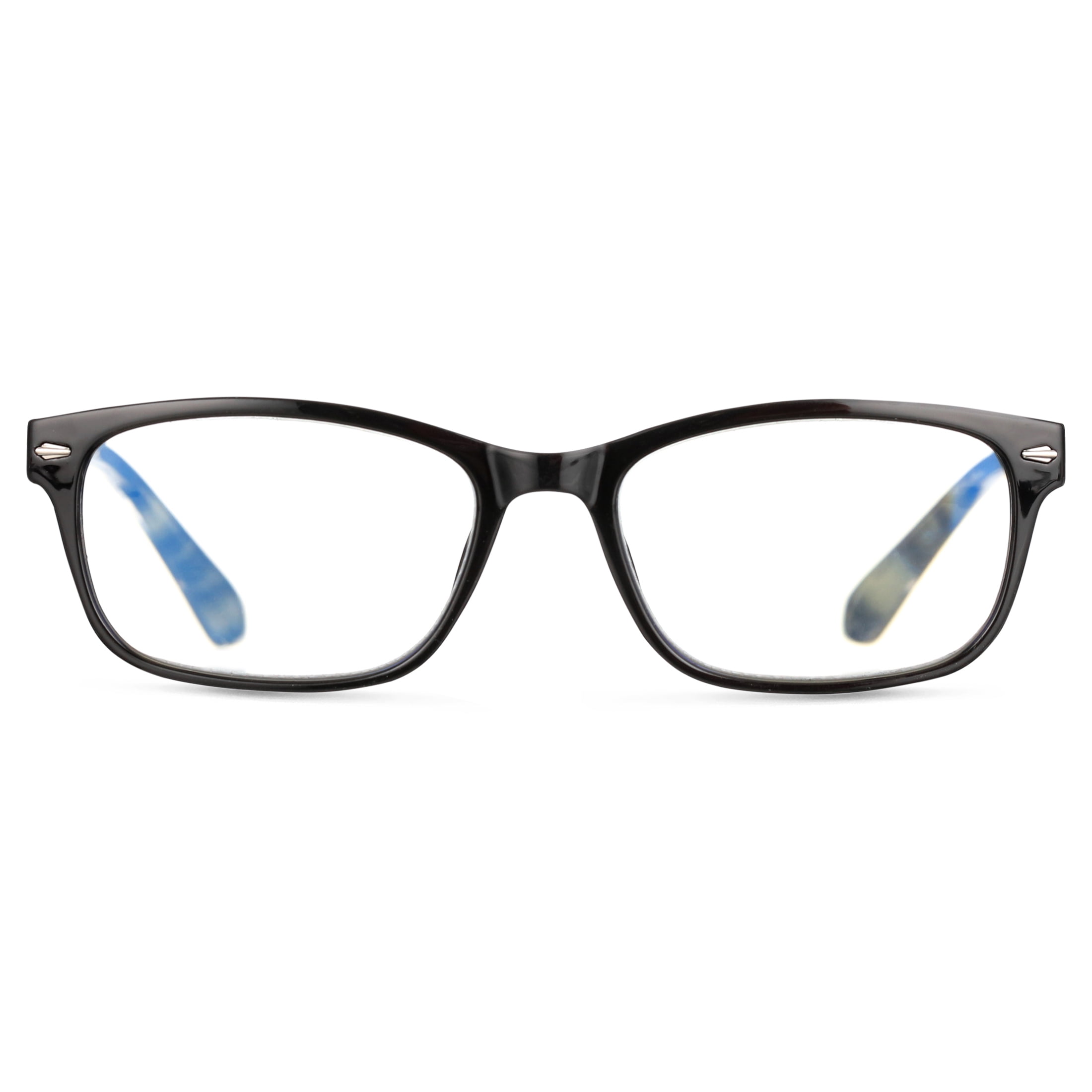 M+ Readers Adrian Black +2.00 Reading Glasses with Case