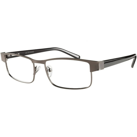 M+ Readers Henri Gun Metal +2.00 Blue Light Protection Scratch Resistant