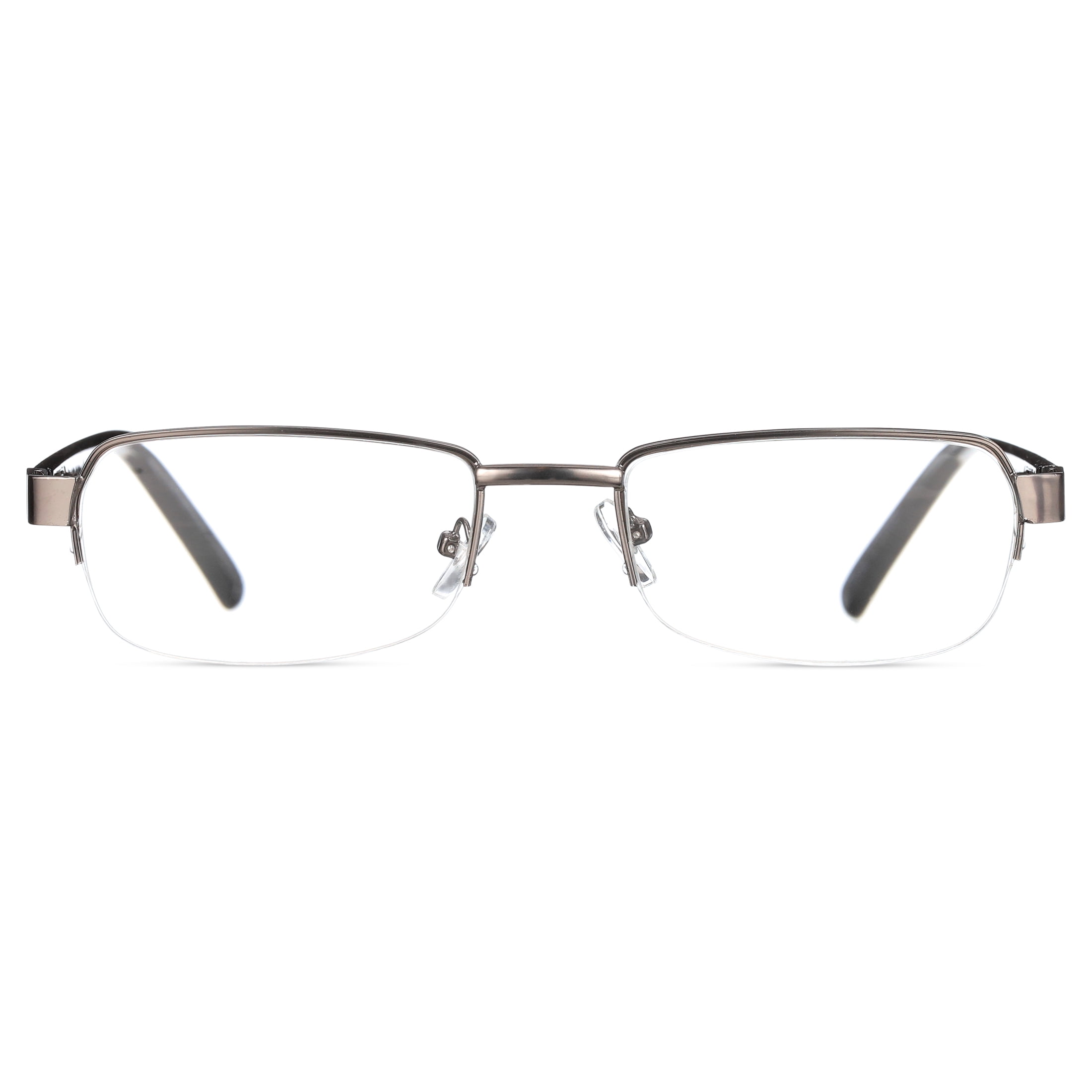M Readers Men s Linden 1.50 Rectangle Reading Glasses with Case Dark Gunmetal Walmart