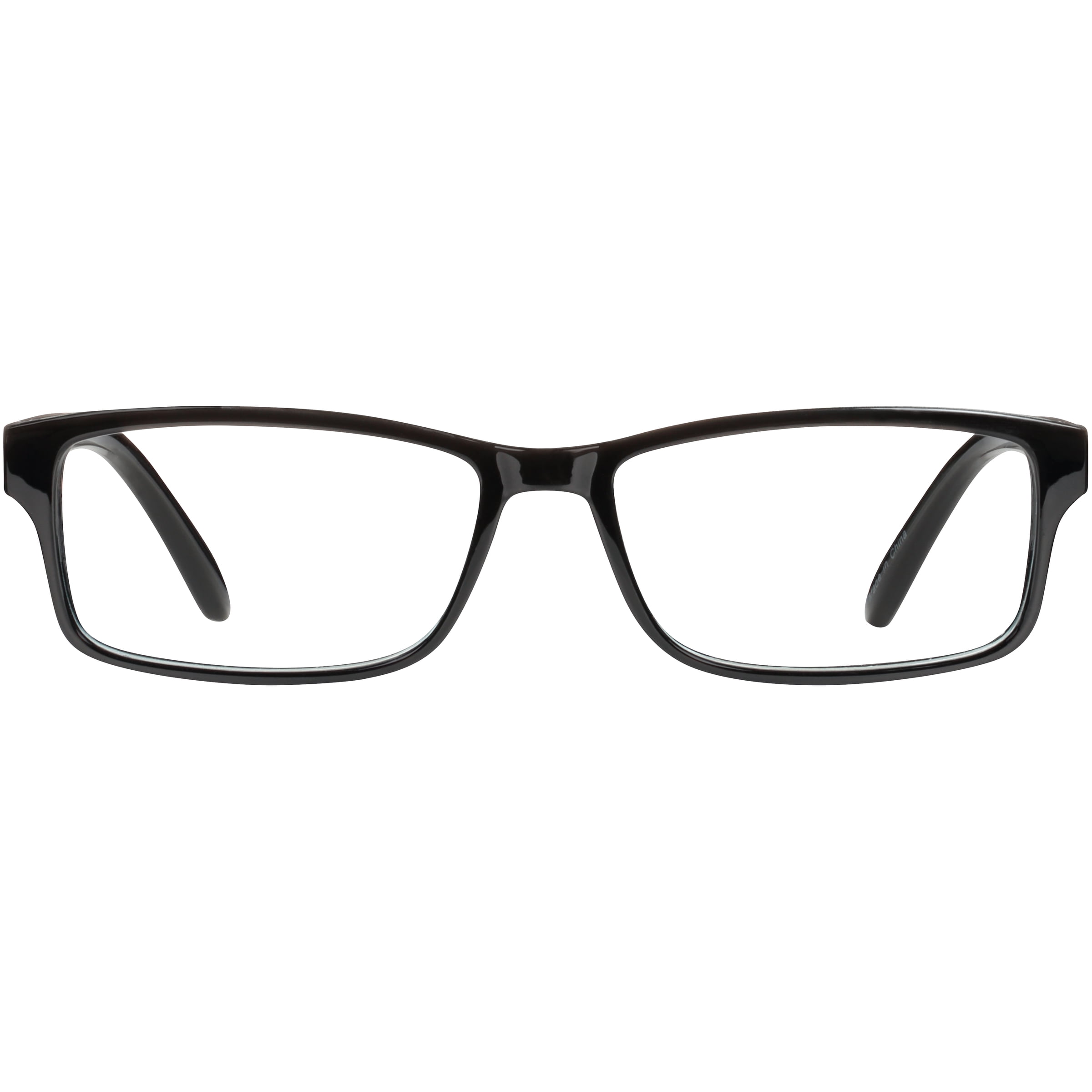M Readers Men's Scratch Resistant Fraizer +1.00 Rectangle Reading Glasses with Case, Black