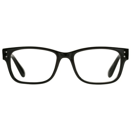 M  Mens Square Plastic Reading Glasses 2.50 Oliver in Classic Black
