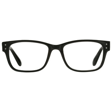 M  Mens Square Plastic Reading Glasses 3.00 Oliver in Classic Black
