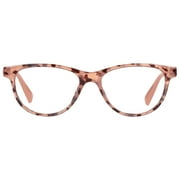 M+ Womens Cateye Plastic Reading Glasses Blhtt 1.50 Jessie in Tortoise with Pink Temples