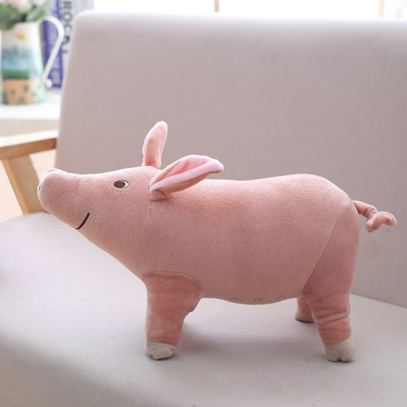 M Realistic Pig Plush Toy For Children Soft Stuffed Animal Doll Cute Plushie Home Decorative Ornaments 19.7In