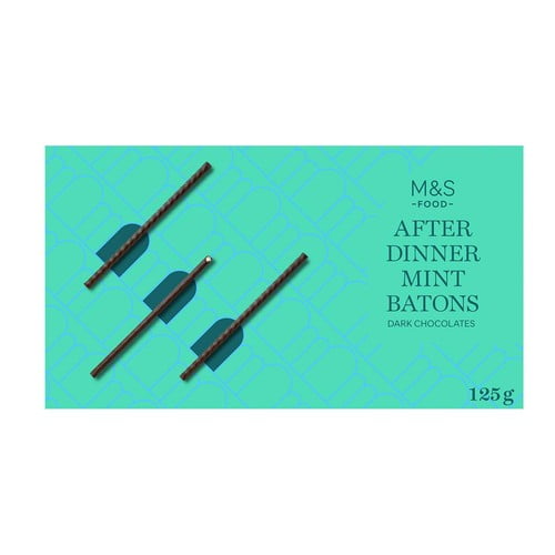 M&S After Dinner Mint Batons 125g, British Import (Pack of 3)