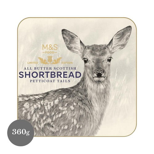 M&S All Butter Scottish Shortbread Petticoat Tails 360g, British Import (Pack of 2)