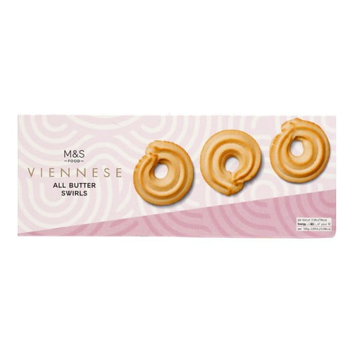 M&S All Butter Viennese Swirls 130g, British Import (Pack of 2)