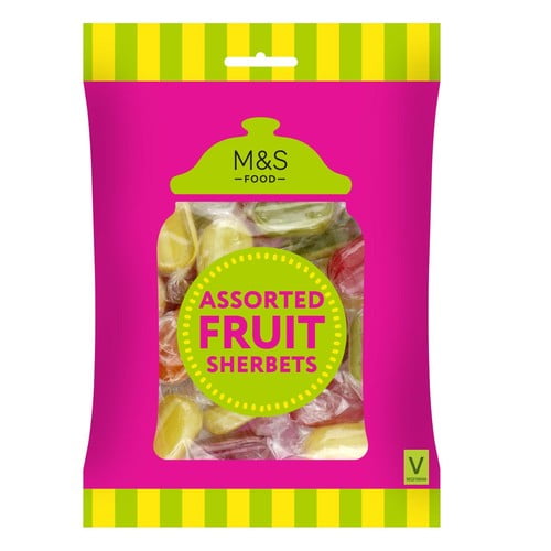 M&S Assorted Fruit Sherbets 225g, British Import (Pack of 3)