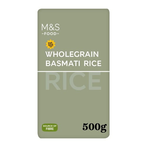 M&S Basmati Wholegrain Rice 500g, British Import (Pack of 3)